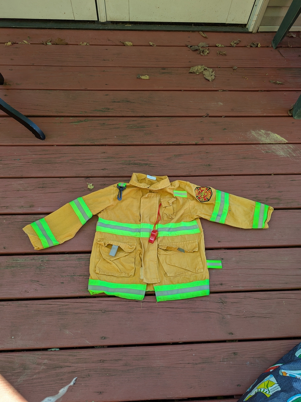 Kids Yellow Firefighter Coat with Reflective Stripes-perfect Halloween, Sz 5-6,!